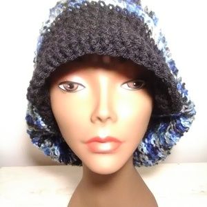 Crochet Blue Multlicolor Hat